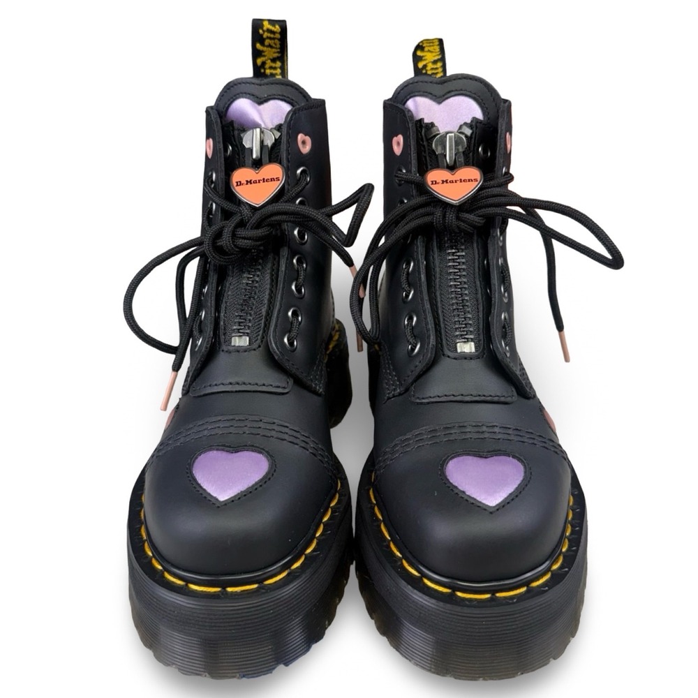 Dr Martens Sinclair Heart Platform Boots‎ Black Womens 6 Jadon Style - Picture 2 of 10